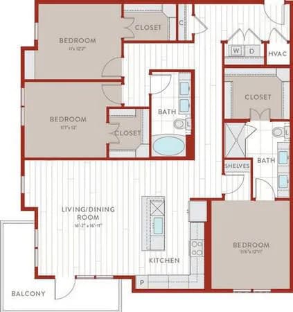 Unit 1163 1363 floor plan