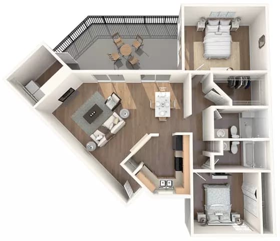 Unit B1S 13-3062* floor plan