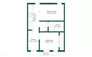 0 bedroom 1 bath 23 floor plan