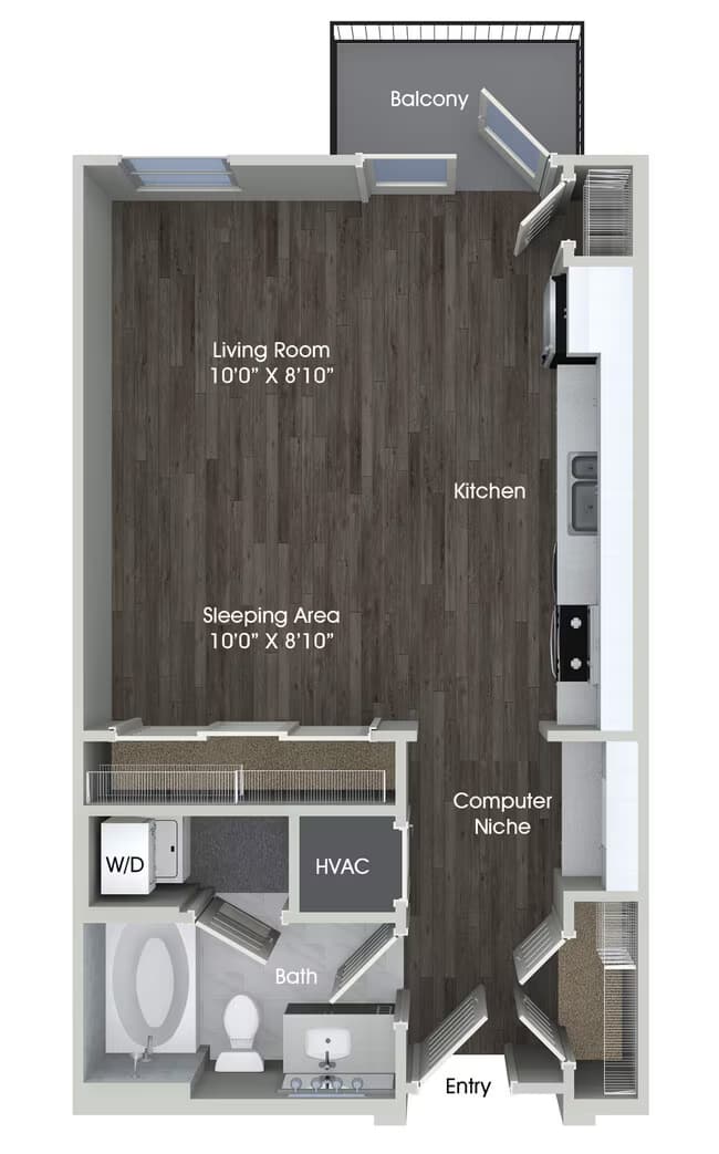E1 Income Regulated 1443 floor plan