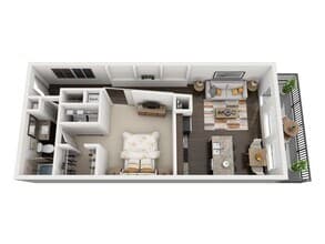 S-4 Deluxe Studio w/ Patio 1007 floor plan