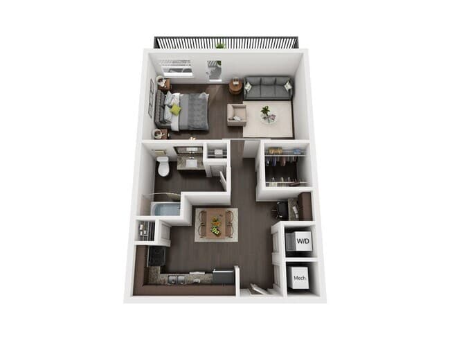 Deluxe Studio w/Patio 4042 floor plan