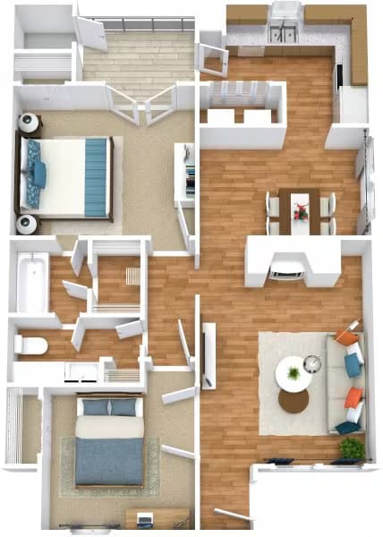 Unit 207 206 floor plan