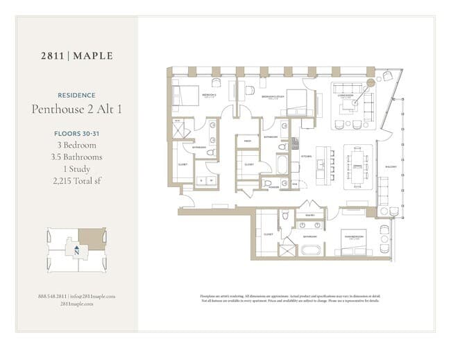 PH 2 Alt 1 3001 floor plan