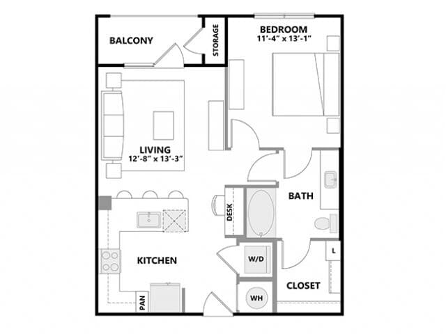 Unit 1-148 1-402 floor plan