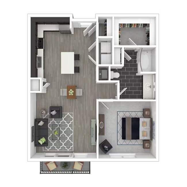 1 Bedroom 2110 floor plan