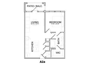 A2 672 SF 519 floor plan