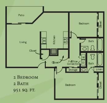 Unit 7401D 7476D floor plan