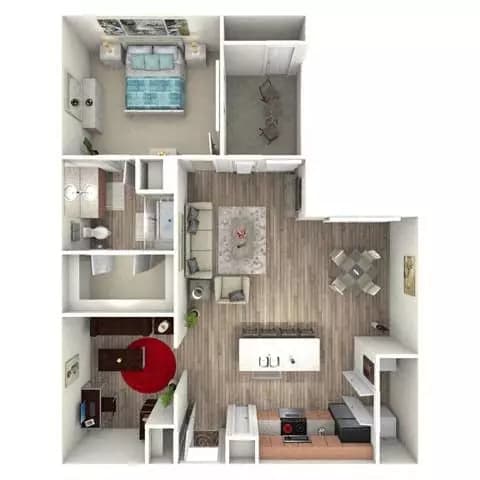1 Bed • 1 Bath 0-309 floor plan