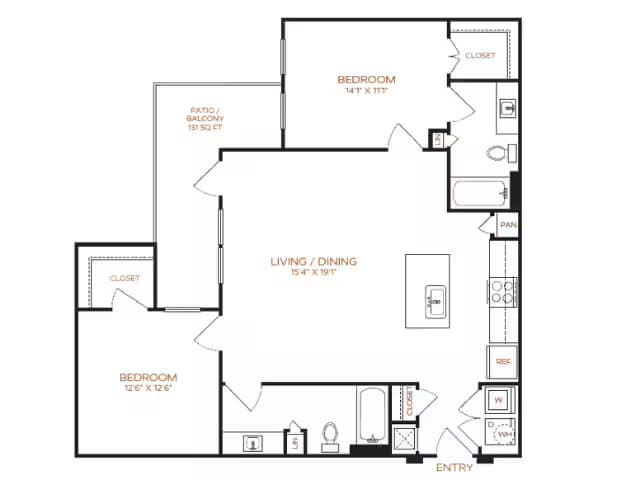 Unit 1-320 1-320 floor plan