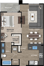 1+1B - IR* 3-3317* floor plan