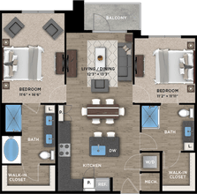 2+2B - IR* 5-5203* floor plan