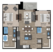 2+2D 4-4302 floor plan