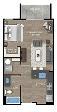 Studio 1-1126 floor plan