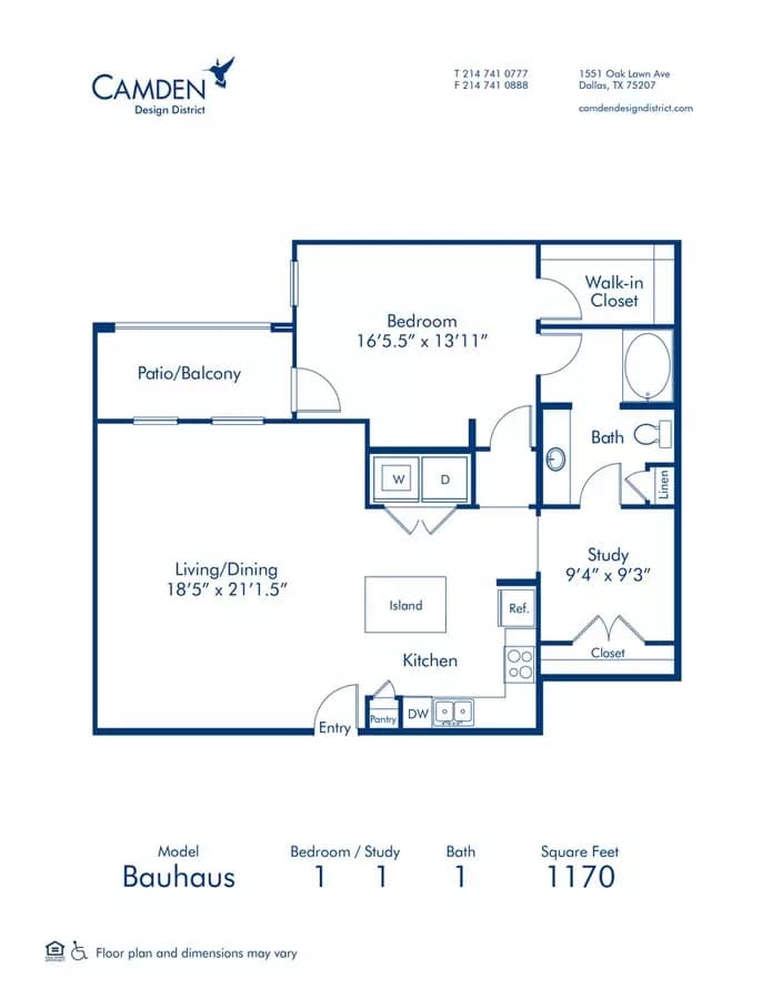 1 Bed • 1 Bath 232 floor plan