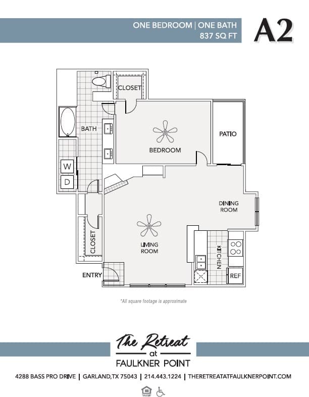 1 Bed/1 Bath Platinum 4288-103 floor plan