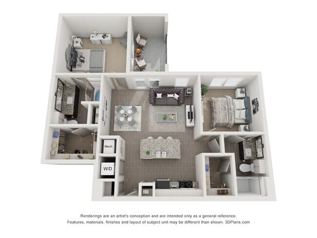 2 Beds • 2 Bath 302 floor plan