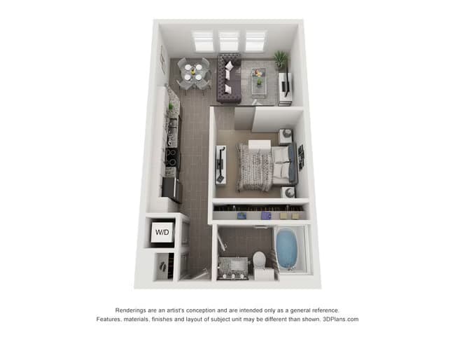 Studio • 1 Bath 115 floor plan