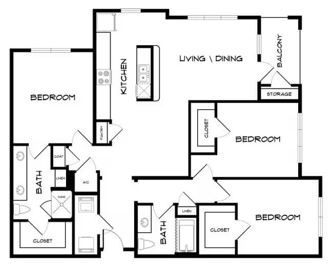 Unit 1306 1306 floor plan