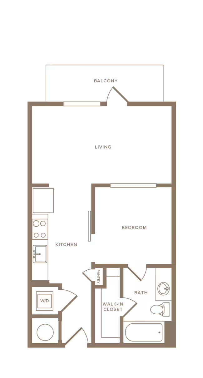 1 Bed • 1 Bath 312 floor plan