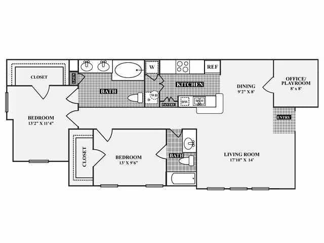 Unit 1225 1225 floor plan