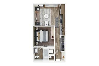 Studio • 1 Bath 119 floor plan