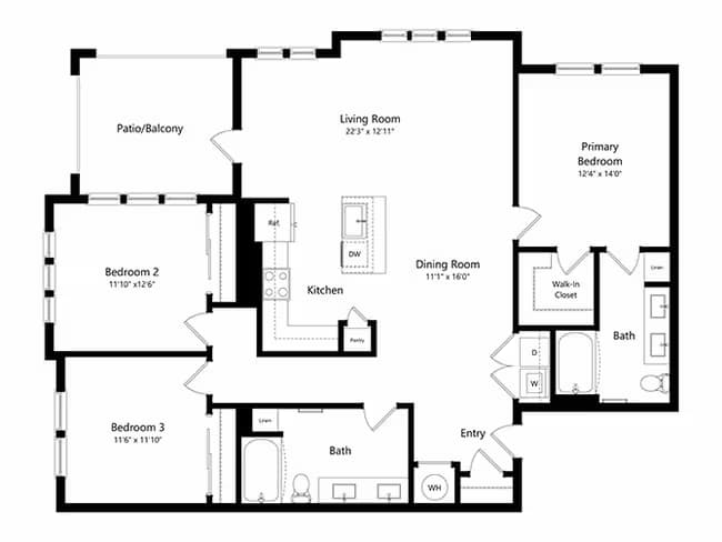 Unit 1312 5116 floor plan