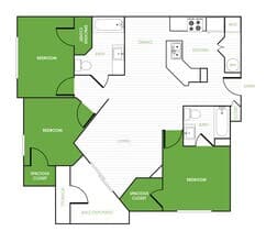 3 bedroom floor plan