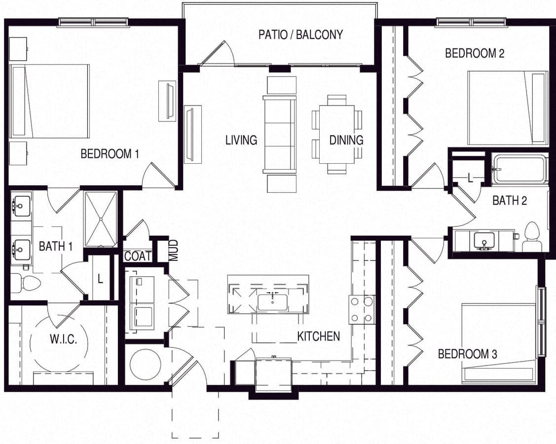 Unit D105 D105 floor plan