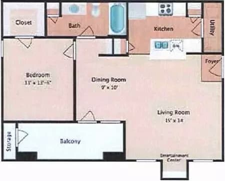 1x1 2301 floor plan