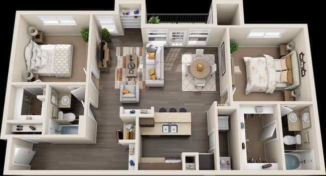 2x2 3204 floor plan