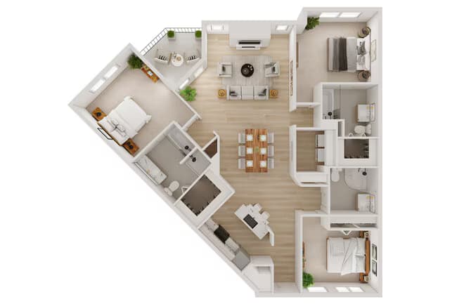 Unit M-4121M M-4121M floor plan