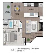 A1 2-2A floor plan