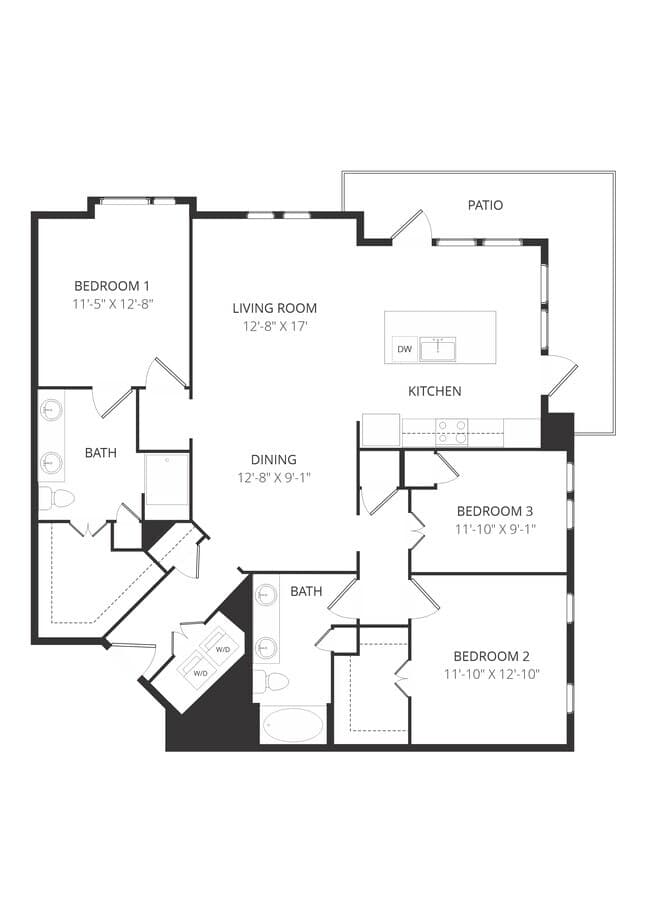 Building V VC2 V208 floor plan