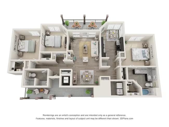 3 Beds • 2 Bath 0914 floor plan