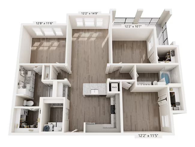 Unit 2220 2220 floor plan