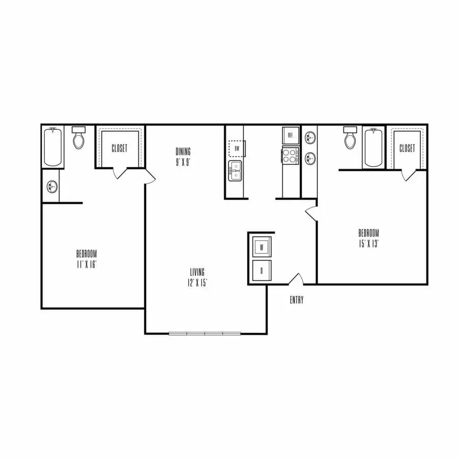 B2 Renovated 2068 floor plan