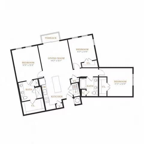 Unit 1431 1431 floor plan