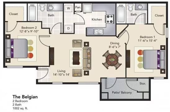 The Belgian 11202 floor plan