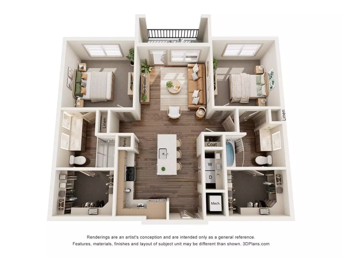 2 Beds • 2 Bath 2269 floor plan