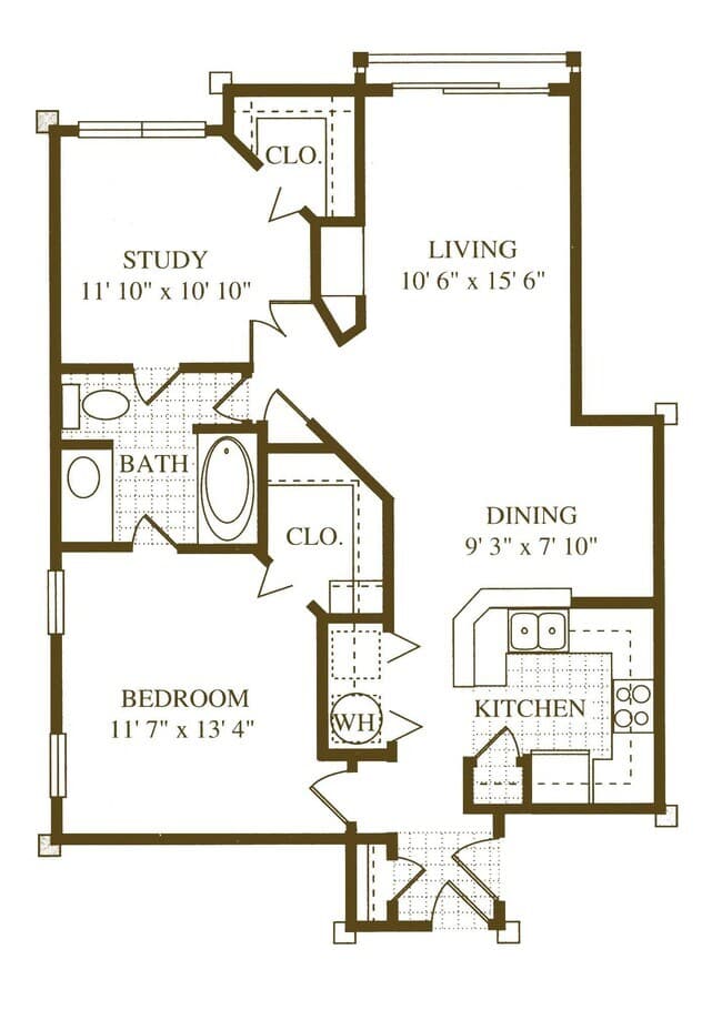 A4 - 1 Bedroom 0711 floor plan