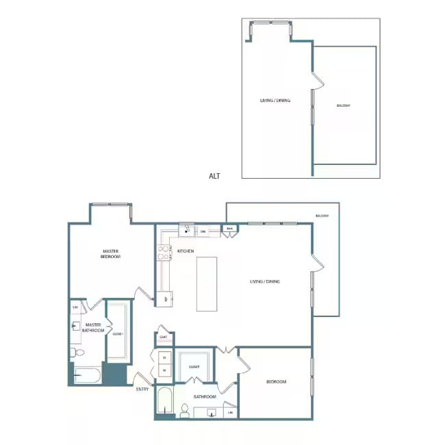 Unit 1060 2107 floor plan