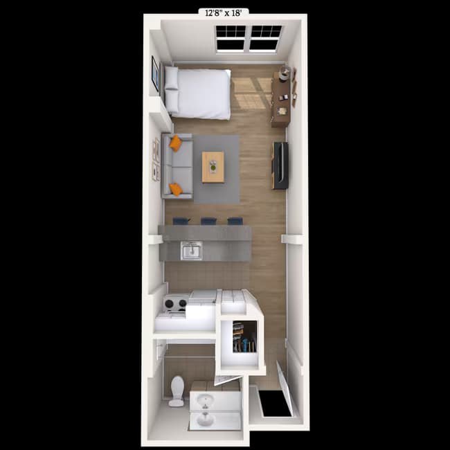 Studio 0x1 334-619 SF 205A floor plan