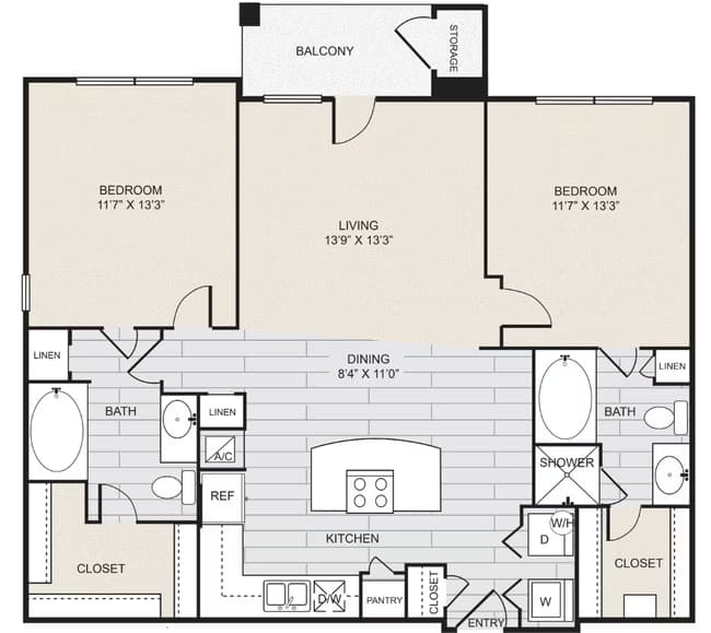 B1.2 371C-LL floor plan