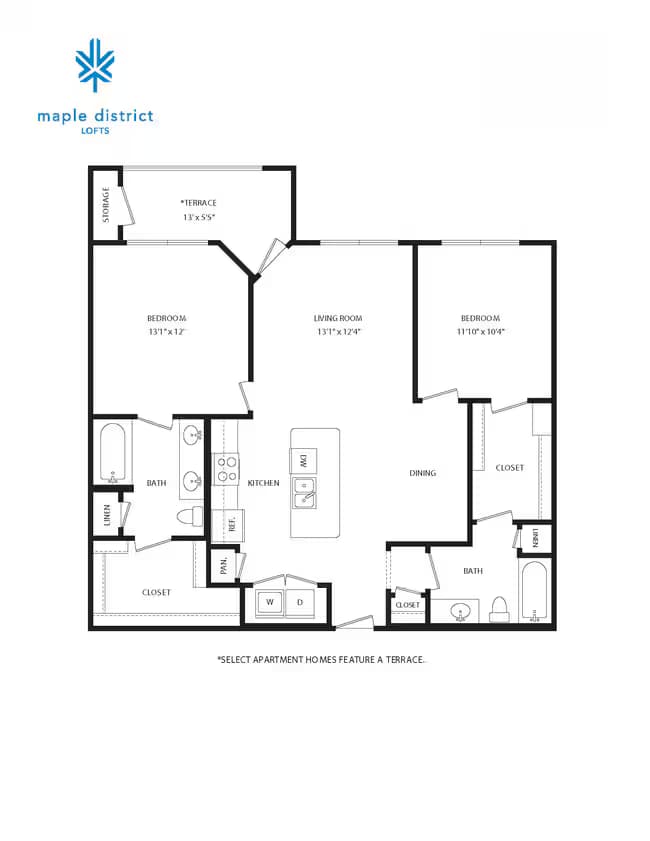 2 Beds • 2 Bath 149 floor plan