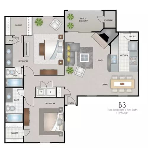 B3R 1107 floor plan