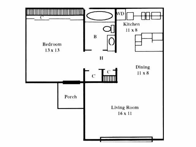 A1 23F floor plan