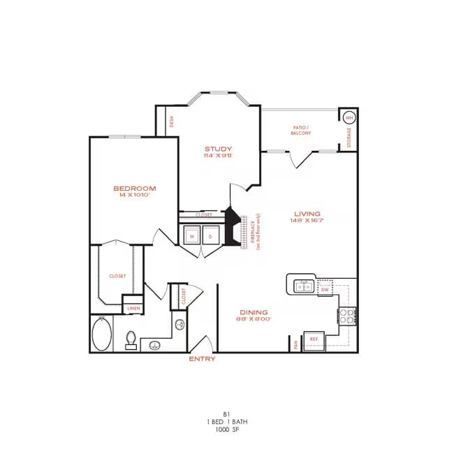 2 Beds • 2 Bath 6303 floor plan