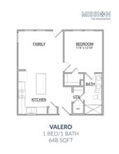1 bedroom 1 bathroom 613 floor plan
