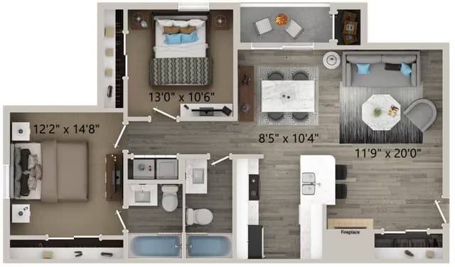 B2 4-412 floor plan